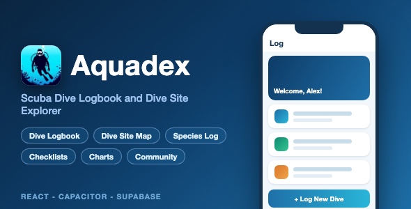 Aquadex | Dive Logbook and Dive Role Explorer With Species Log – Capacitor