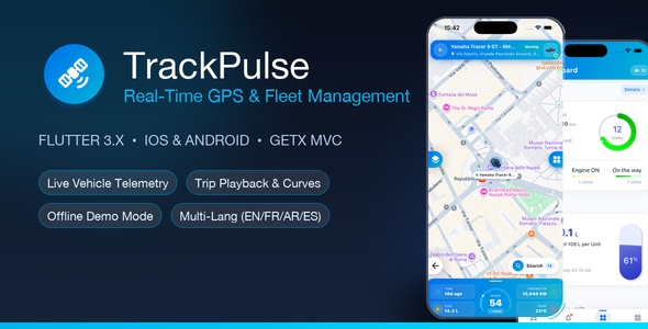 TrackPulse | Steady-Time GPS Monitoring and Mercurial Management App (iOS and Android)