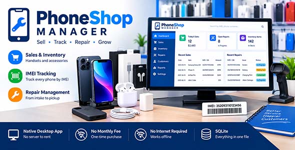PhoneShop Manager | Repair Tickets and Invoices