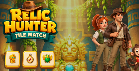 Relic Hunter: Tile Match | 5000 Levels HTML5 Game