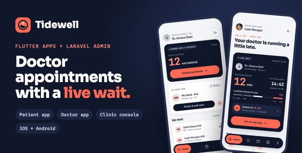 Tidewell | Flutter Doctor Appointment App With Reside Wait