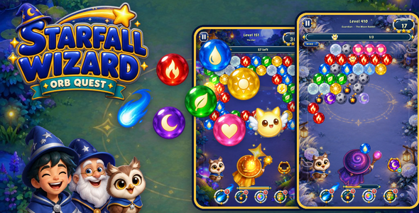 Starfall Wizard: Orb Quest | HTML5 Sport