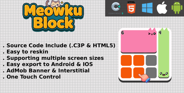 Meowku Block Puzzle | Shikaku Sport | Originate 3