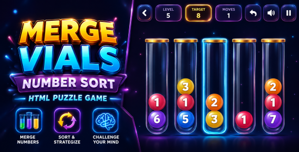 Merge Vials – Amount Form and Merge Puzzle HTML5 Sport