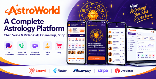 AstroWorld – Astrology Session Platform | Aebsite and Cell Apps