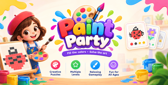 Paint Birthday celebration | HTML5 Coloring Game