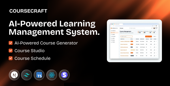 CourseCraft – AI Studying Management Machine Script for Next.js