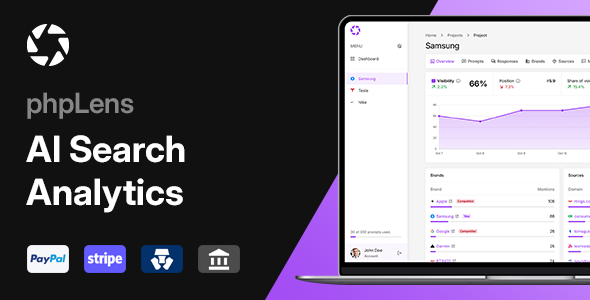 phpLens – AI Search Analytics Platform