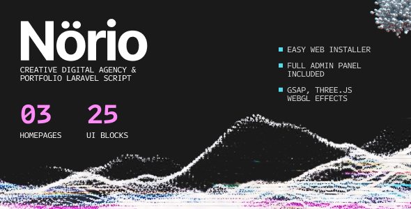 Norio | Ingenious Digital Agency & Portfolio Laravel Script