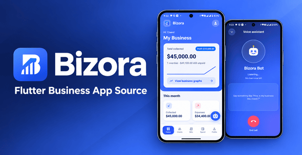 Bizora | Flutter Alternate App – Invoices, Inventory and Workers