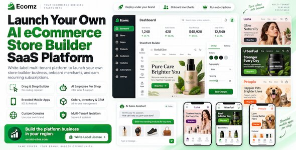Ecomz AI | Multi-Tenant Ecommerce Retailer Builder Platform