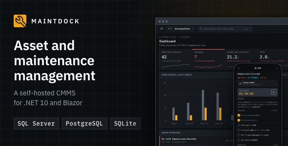 MaintDock | Asset and Maintenance Administration CMMS