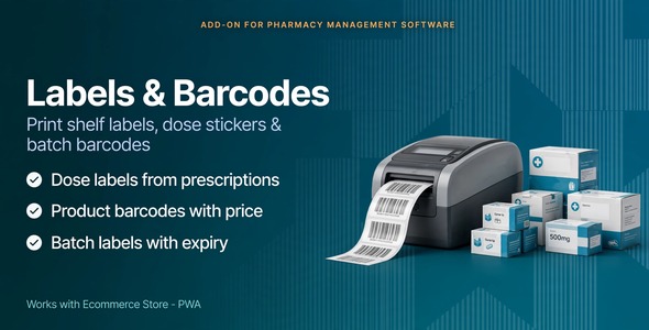 Labels & Barcodes addon for Medication Care