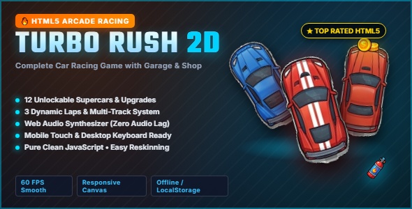 Turbo Bustle | HTML5 Game 2D Racing Game