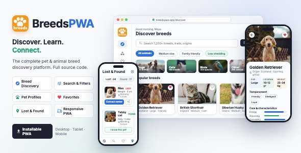 Breeds | Pet Care Products and companies Progressive Web residing Web and Cellular App