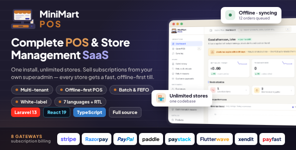 MiniMart POS SaaS – Tidy Point of Sale for Supermarkets and Retail Store Management