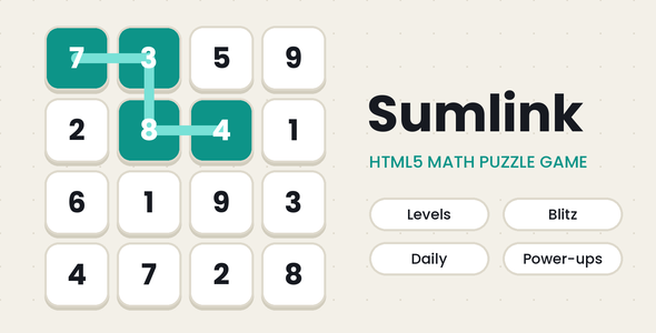 Sumlink | HTML5 Math Puzzle Recreation