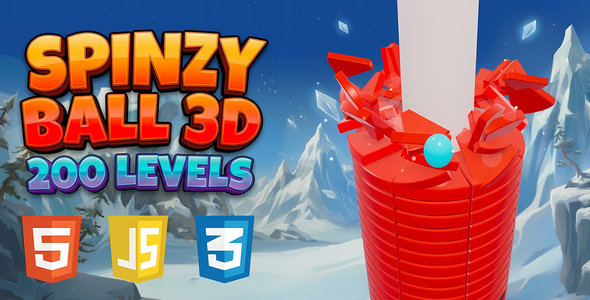 Spinzy Ball 3D | HTML5 Tower Smasher Sport