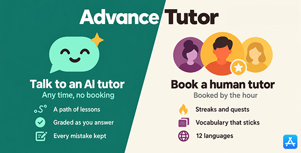 AdvanceTutor | iOS App AI Language Studying With Admin Panel