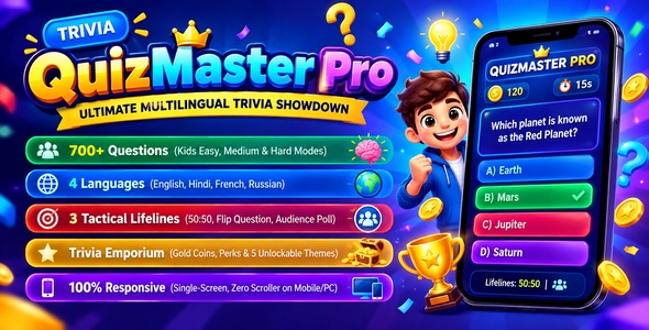 Quiz Master | Multilingual HTML5 Trivialities Game