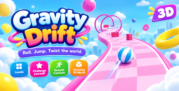 Gravity Drift | HTML5 3D Ball Rolling Game