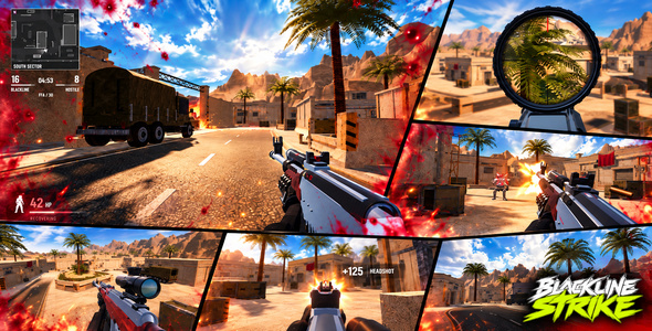 Blackline Strike: Desolate tract War | HTML5 3D FPS Game