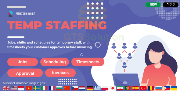 Temp Staffing for Perfex CRM – Jobs, Shifts and Timesheet Billing