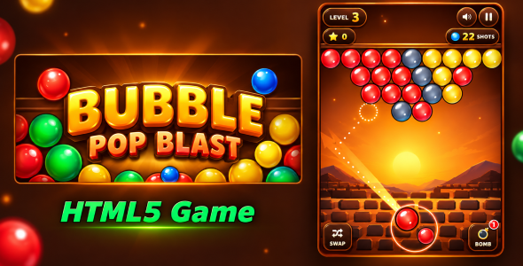 Bubble Pop Blast | Bubble Shooter Puzzle HTML5 Game