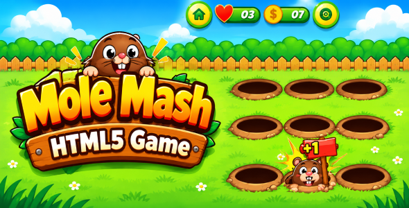 Mole Mash | Whack-a-Mole Arcade HTML5 Sport