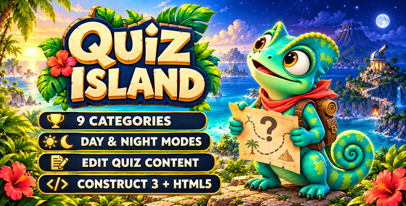 Quiz Island | HTML5 Quiz Game (Get 3)