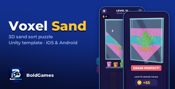 Voxel Sand: 3D Sand Model Puzzle | Cohesion Sport Template