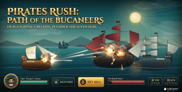 Pirates Flee | HTML5 Pirate Naval War Sport