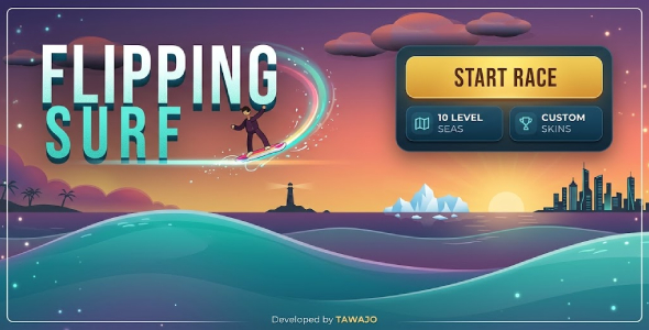 Flipping Surf | HTML5 Arcade Surf Racing Recreation