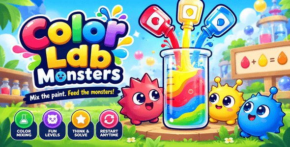 Colour Lab Monsters | HTML5 Colour Mixing Puzzle Sport